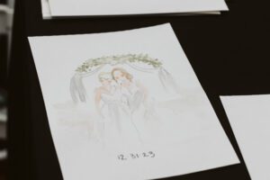 LGBTQ Wedding Photographer, Two Brides, Wedding Day Lie Painting